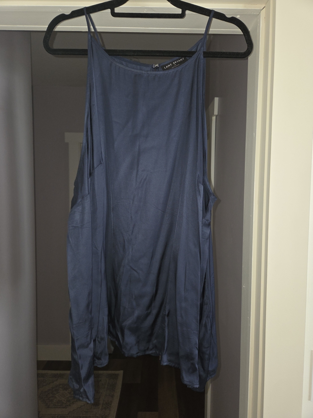 Lane Bryant Satin Navy Spaghetti-Strap Camisole